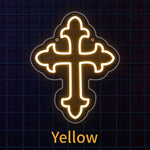 USB-Powered LED Neon Cross Sign