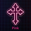 USB-Powered LED Neon Cross Sign