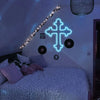 USB-Powered LED Neon Cross Sign