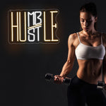 Humble Hustle Neon Wall Sign