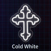 USB-Powered LED Neon Cross Sign
