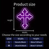 USB-Powered LED Neon Cross Sign