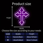 USB-Powered LED Neon Cross Sign