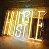 Humble Hustle Neon Wall Sign