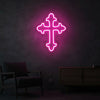 USB-Powered LED Neon Cross Sign